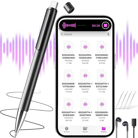 NIB Voice Recording Pen 64GB - Picture 1 of 10